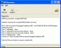 DBFRecovery 1.1.0843 screenshot. Click to enlarge!