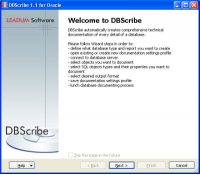 DBScribe for Oracle 1.3 screenshot. Click to enlarge!