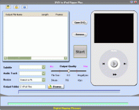DVD to iPod Ripper Plus 2.0 screenshot. Click to enlarge!