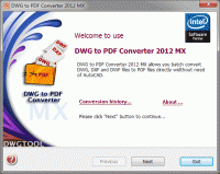 DWG to PDF Converter MX 5.6.6 screenshot. Click to enlarge!