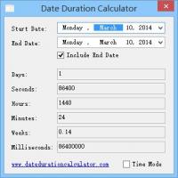 Date Duration Calculator 1.0 screenshot. Click to enlarge!
