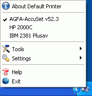Default Printer 2.5 screenshot. Click to enlarge!