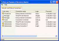 Dial-up Password Recovery Master 1.3 screenshot. Click to enlarge!