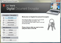 Digital Document Encryptor 2011 screenshot. Click to enlarge!