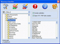 Directory Classifier 2.2 screenshot. Click to enlarge!