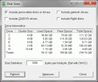 Disk Sizes 1.9 screenshot. Click to enlarge!