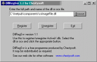 DllRegSvr 1.1 screenshot. Click to enlarge!