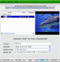 Domeru DVD to iPod Converter 5.0 screenshot. Click to enlarge!