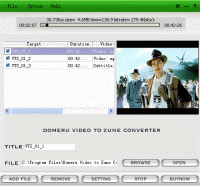 Domeru Video to Zune Converter 5.0 screenshot. Click to enlarge!