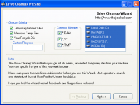 Drive Cleanup Wizard 1.0 screenshot. Click to enlarge!