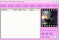 EZ Video To WMV Converter 3.70.70 screenshot. Click to enlarge!