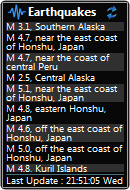 Earthquakes Meter 1.1 screenshot. Click to enlarge!