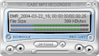 Ease MP3 Recorder 1.50 screenshot. Click to enlarge!