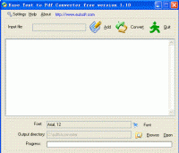 Ease Text to Pdf Converter 1.20 screenshot. Click to enlarge!
