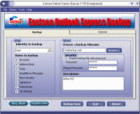Eastsea Outlook Express Backup 2.10 screenshot. Click to enlarge!