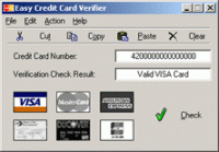 Easy Credit Card Verifier 1,12 screenshot. Click to enlarge!