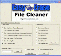 Easy Erase File Cleaner 1.0 screenshot. Click to enlarge!