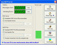 Easy SMTP Server 2.9 screenshot. Click to enlarge!