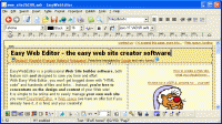 Easy Web Editor website creator 2011.25.33 screenshot. Click to enlarge!