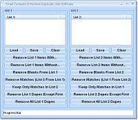 Email Compare & Remove Duplicate Lists Software 7.0 screenshot. Click to enlarge!