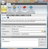 Email Sender Deluxe 2.33 screenshot. Click to enlarge!
