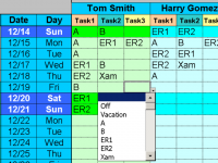 Employee Task Scheduling for One Year 1.46 screenshot. Click to enlarge!