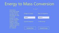 Energy to Mass Calculator for Windows 8 1.0.0.0 screenshot. Click to enlarge!