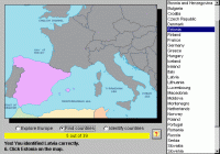 European Geography Tutor 1.7.0 screenshot. Click to enlarge!