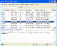 Event Log Viewer Pro 2.0 screenshot. Click to enlarge!