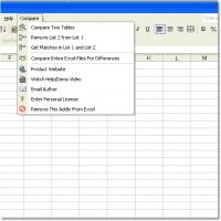 Excel Compare Data in Two Tables Software 7.0 screenshot. Click to enlarge!