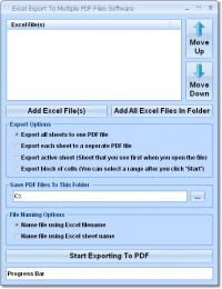 Excel Export To Multiple PDF Files Software 7.0 screenshot. Click to enlarge!