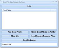 Excel File Size Reduce Software 7.0 screenshot. Click to enlarge!