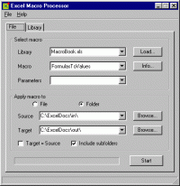 Excel Macro Processor 1.2 screenshot. Click to enlarge!