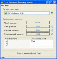 Excel Password Recovery Master 3.5 screenshot. Click to enlarge!
