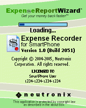 Expense Recorder for SmartPhone 1.3 screenshot. Click to enlarge!