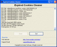 Expired Cookies Cleaner 1.02 screenshot. Click to enlarge!