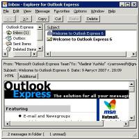 Explorer for Outlook Express 3.88 screenshot. Click to enlarge!