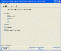 Export Schema to SQL for SQL Server 1.06.42 screenshot. Click to enlarge!