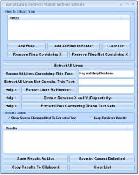 Extract Data & Text From Multiple Text Files Software 7.0 screenshot. Click to enlarge!