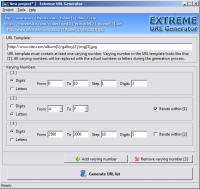 Extreme URL Generator 1.3 screenshot. Click to enlarge!