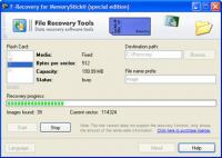F-Recovery for MemoryStick 2.1 screenshot. Click to enlarge!