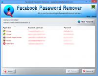 Facebook Password Remover 3.0 screenshot. Click to enlarge!