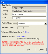 Fax4Word 2.6.2 screenshot. Click to enlarge!