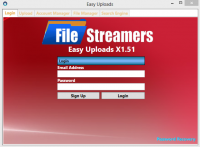 File Streamers Easy Uploads X1.70 screenshot. Click to enlarge!