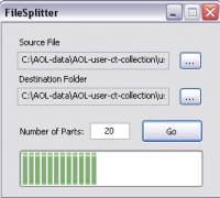 FileSplitter 1.0 screenshot. Click to enlarge!