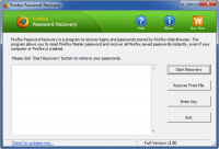 Firefox Password Recovery 1.80 screenshot. Click to enlarge!
