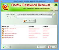 Firefox Password Remover 2.0 screenshot. Click to enlarge!