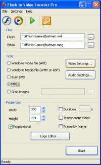 Flash to Video Encoder PRO 5.2.21 screenshot. Click to enlarge!