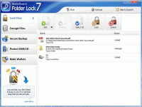 Folder Lock 7.7.0 screenshot. Click to enlarge!