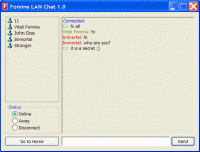 Fomine LAN Chat 1.2 screenshot. Click to enlarge!
